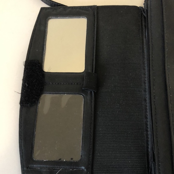 Buxton Black Leather Long Bifold Organizer Wallet with cellphone case - Picture 9 of 11